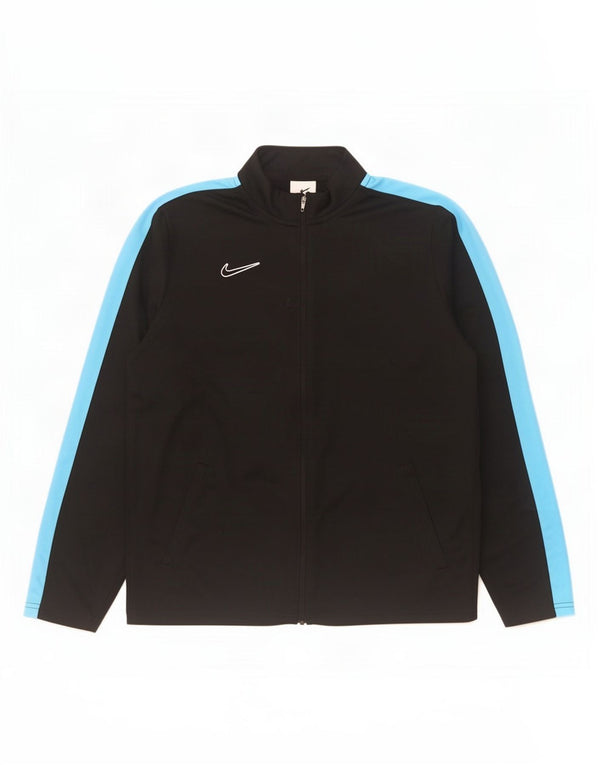 Jachetă de top pentru trening Nike Dri Fit pentru băieți 13-14 ani XL negru colorblock