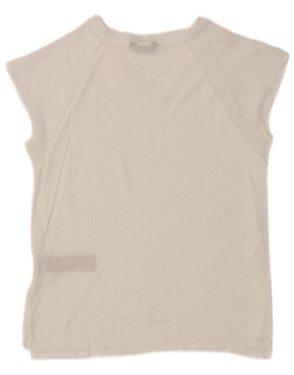 Massimo Dutti Tricou pentru femei Top UK 10 Small White Lyocell