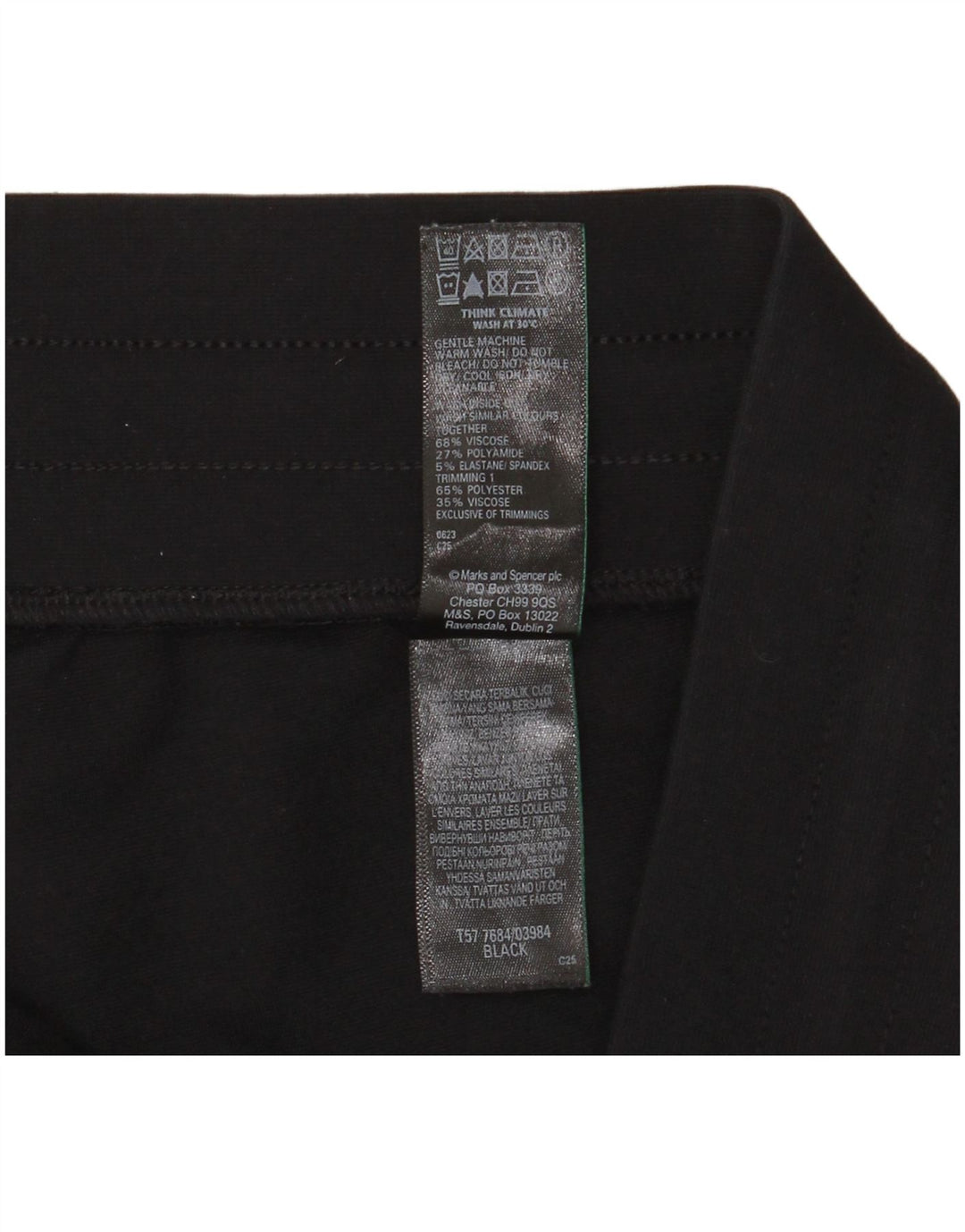 Pantaloni de trening pentru femei Marks & Spencer UK 16, mare, negru, color block