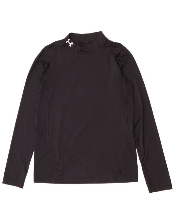 Under Armour pentru băieți Heat Gear Top cu mânecă lungă 13-14 ani XL negru