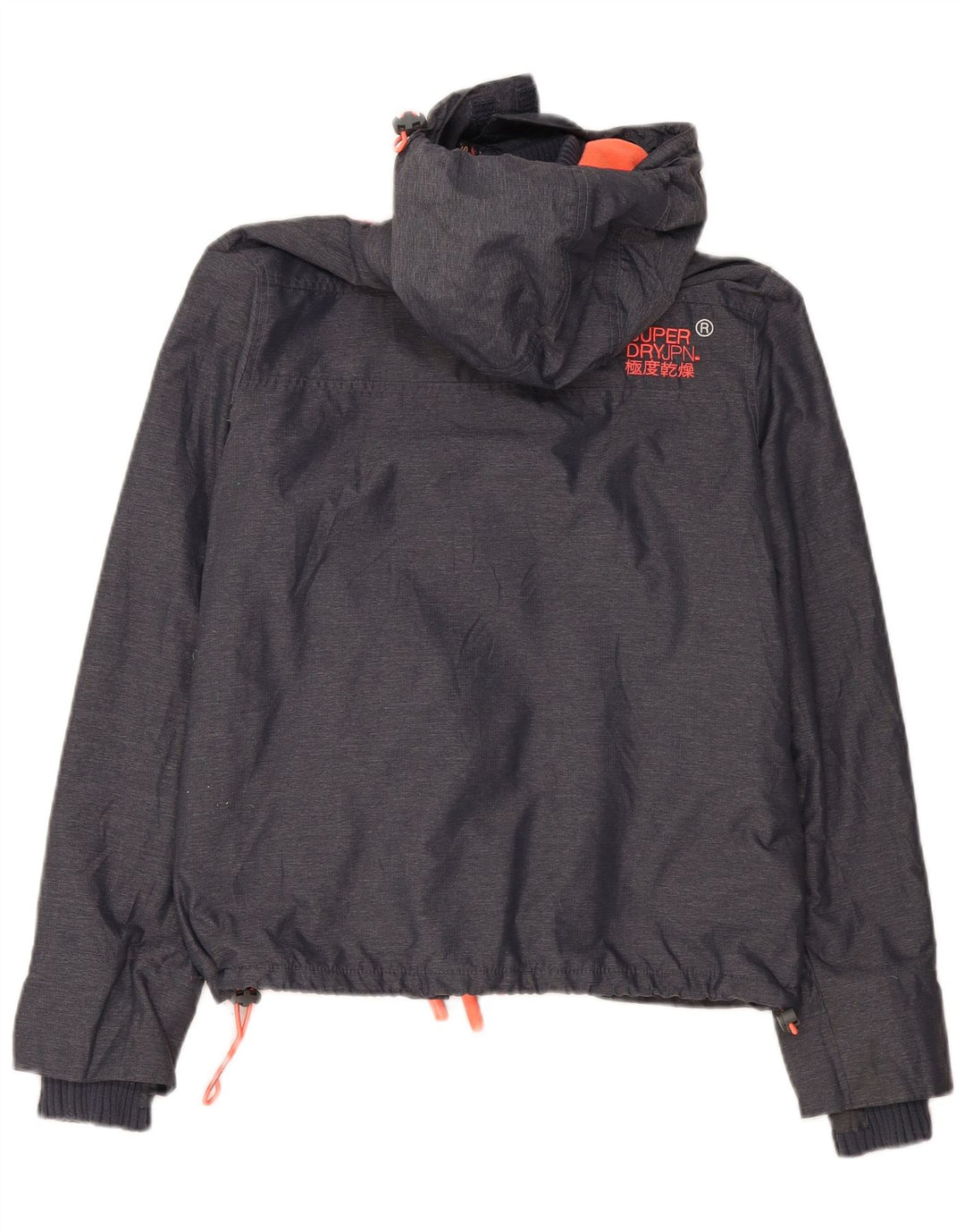 Jachetă Windbreaker cu glugă Superdry pentru femei UK 16, mare, gri