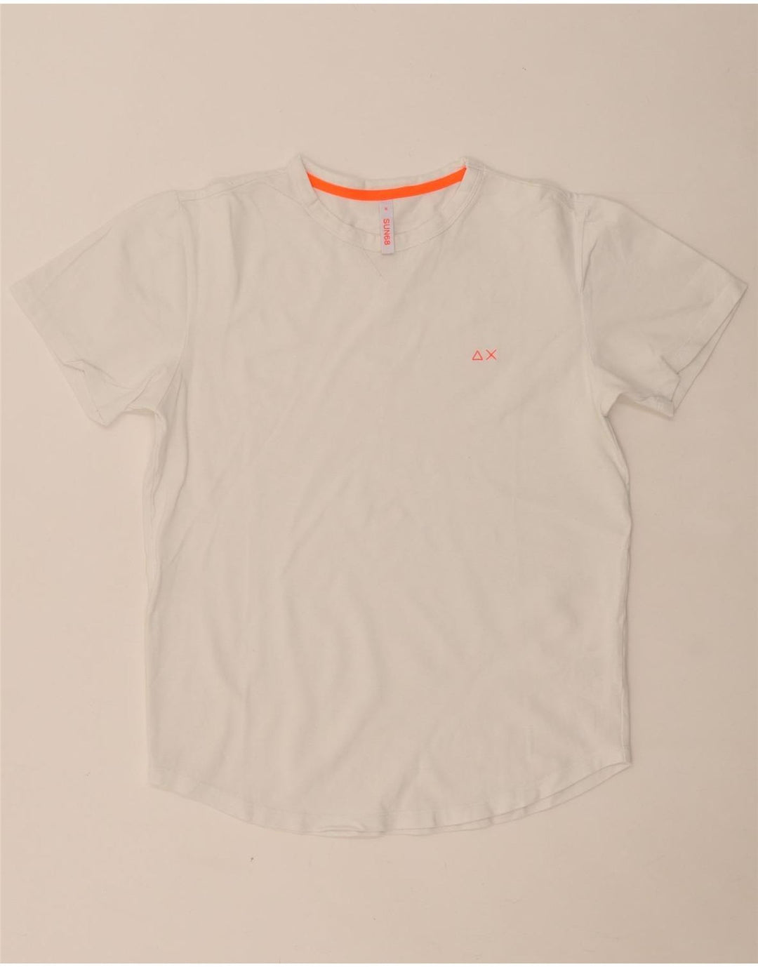 SUN68 Mens T-Shirt Top Medium White Cotton