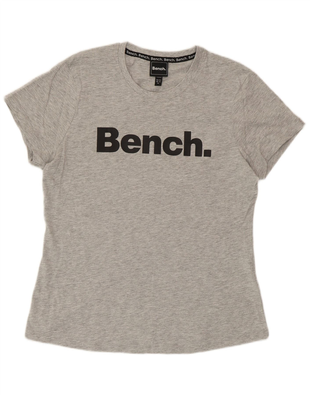 BENCH Tricou cu grafic pentru femei Top UK 16 mare, gri bumbac cu pete
