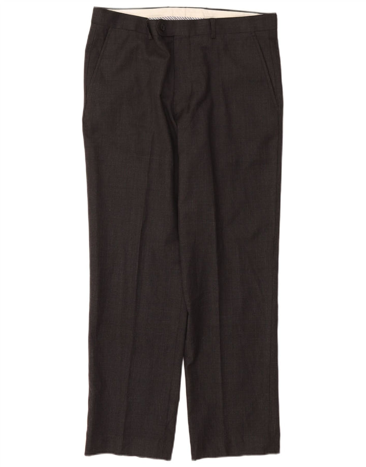 Pantaloni drepți pentru bărbați John Lewis L34 L29 Lână neagră