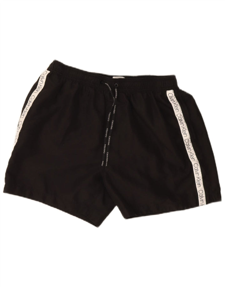 Pantaloni scurți de înot grafic Calvin Klein XL poliester negru