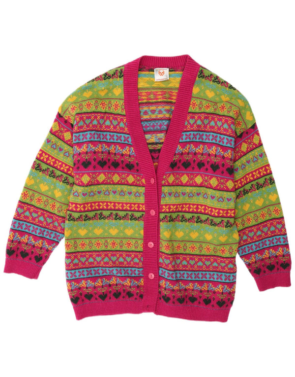 Pulover cardigan pentru femei Stefanel UK 16 Large Multicolor Fair Isle