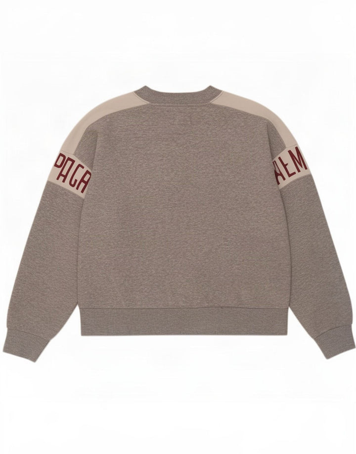 Pulover grafic pentru bărbați American Eagle, gri mediu, bloc de culoare