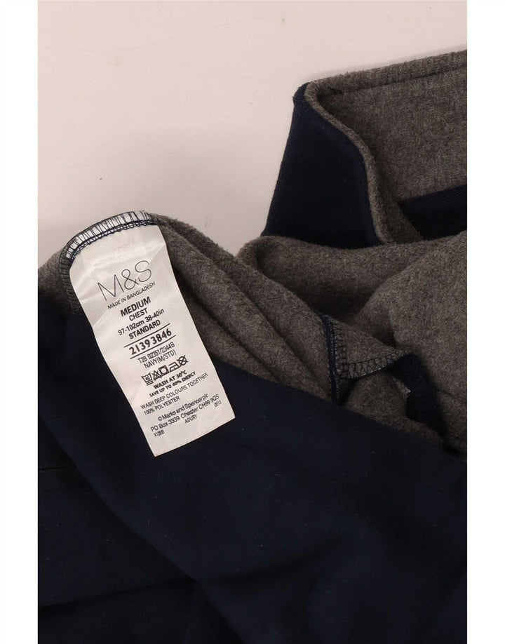 Jachetă fleece pentru bărbați Marks & Spencer UK 38 Medium bleumarin poliester