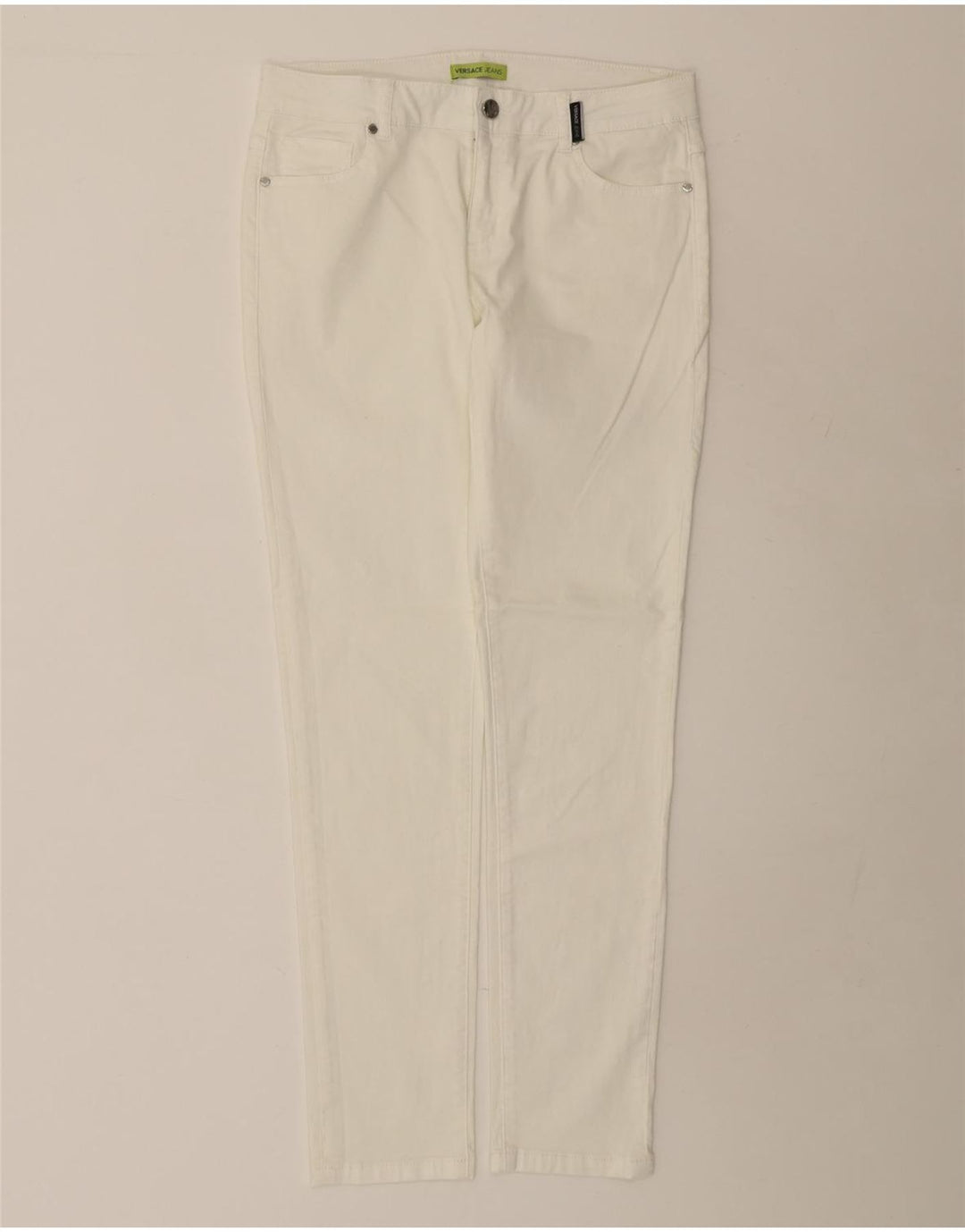 Blugi slim pentru femei Versace IT 44 Medium W32 L31 Bumbac alb