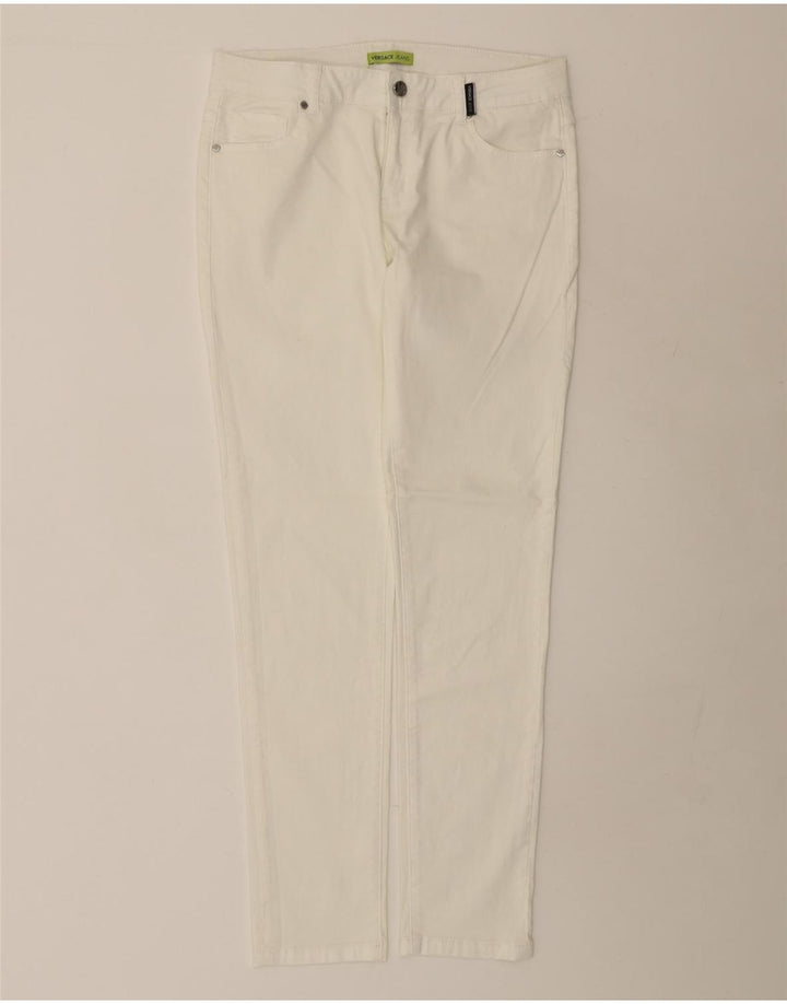 Blugi slim pentru femei Versace IT 44 Medium W32 L31 Bumbac alb