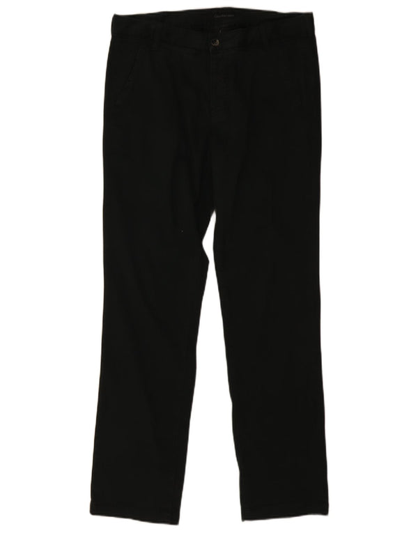 Pantaloni chino drepți Calvin Klein pentru bărbați L32 L30 bumbac negru