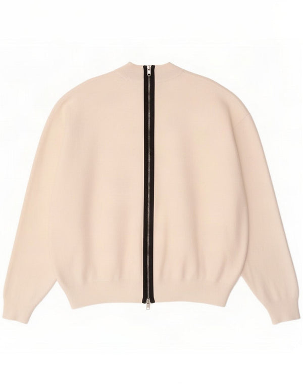 Pulover cardigan supradimensionat pentru femei Zara UK 14 Medium White Viscose