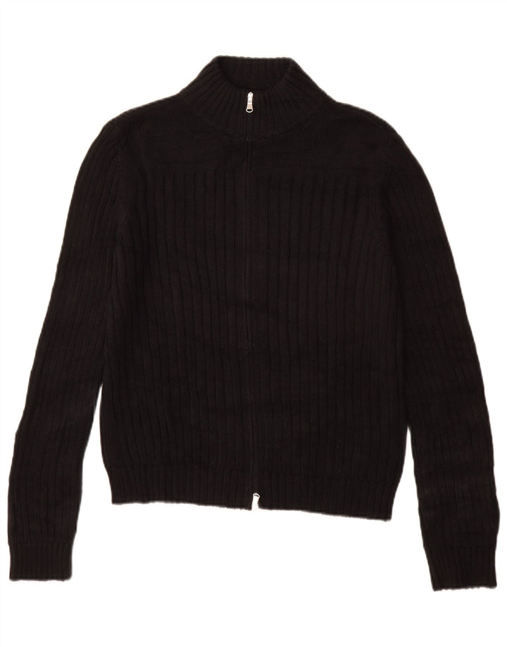 Pulover cardigan pentru femei BENETTON UK 16 mare, negru, bumbac