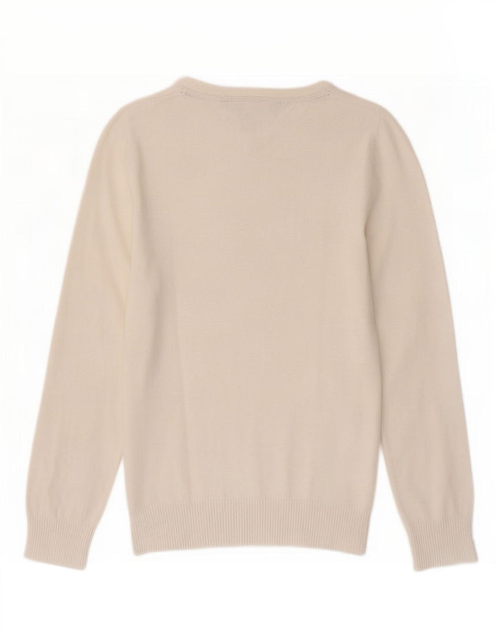 Pulover Tommy Hilfiger pentru damă cu gât de barcă, alb mediu, UK 12