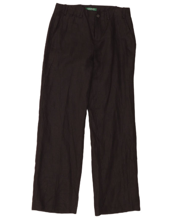 Pantaloni chino pentru femei Ralph Lauren cu picioare largi US 4 Small W32 L33 In negru