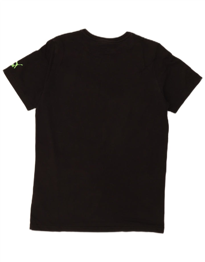 Tricou grafic Puma pentru bărbați Top mic, negru, bumbac