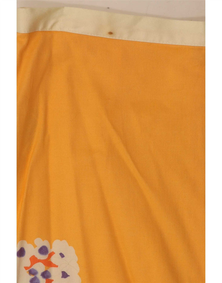 Fusta Creion Femei Benetton W28 Galben Mediu Floral