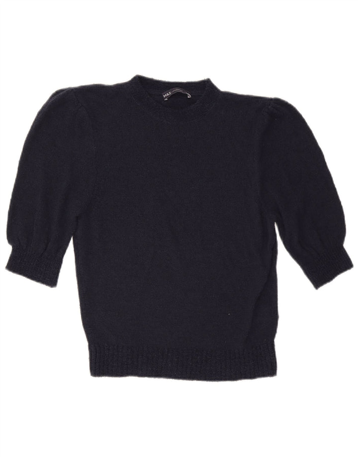 Pulover pentru femei Marks & Spencer cu decolteu triplu UK 12 Medium Bleumarin