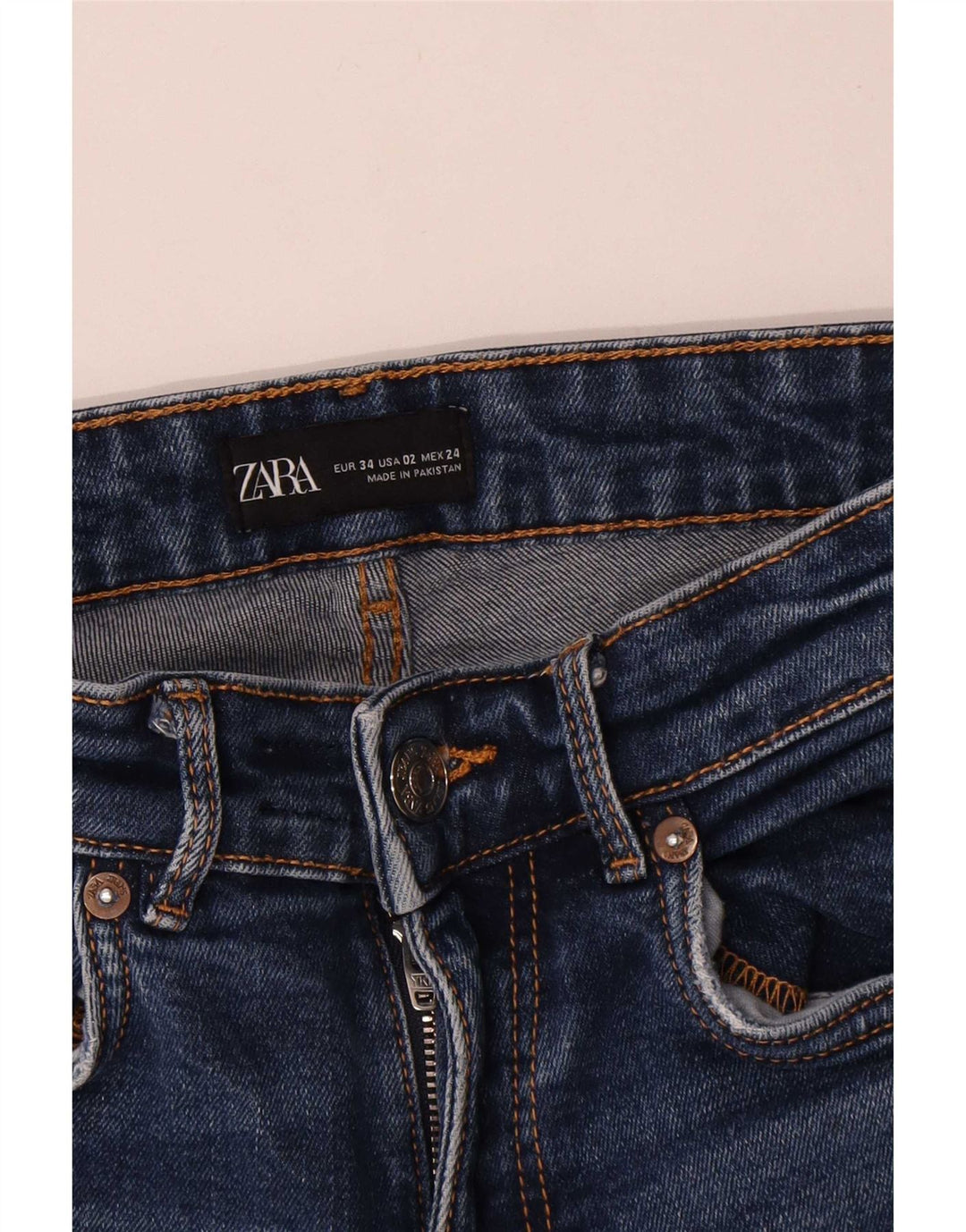 Blugi evazați de damă Zara EU 34 2XS L24 L25 Albastru