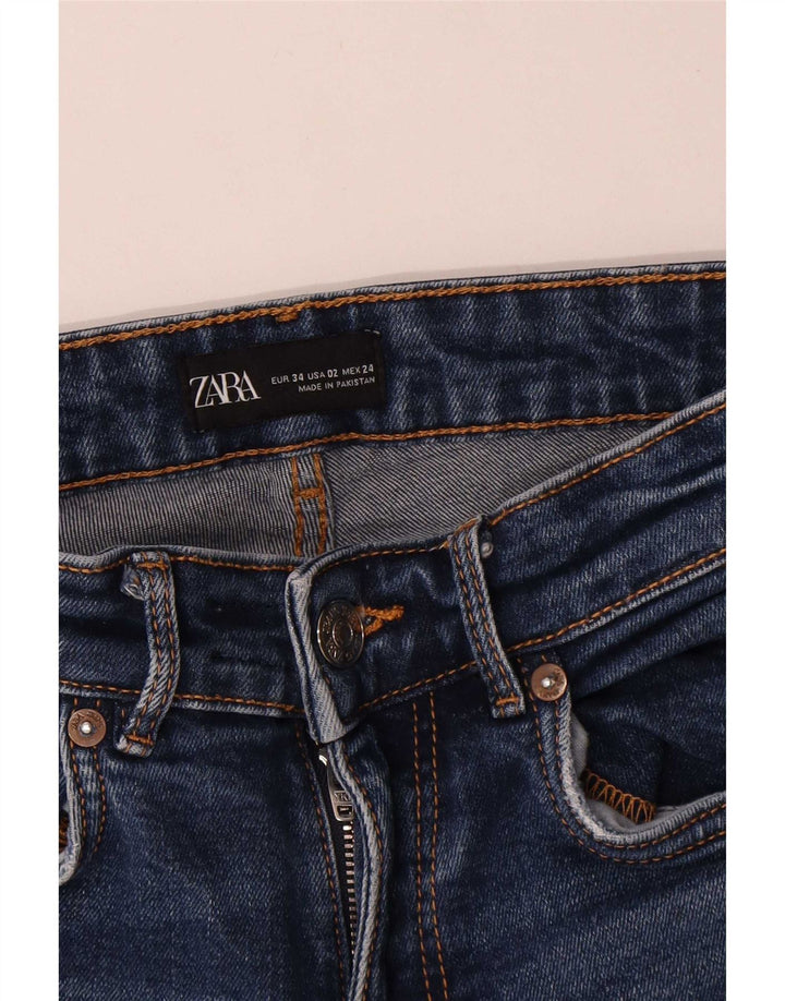 Blugi evazați de damă Zara EU 34 2XS L24 L25 Albastru