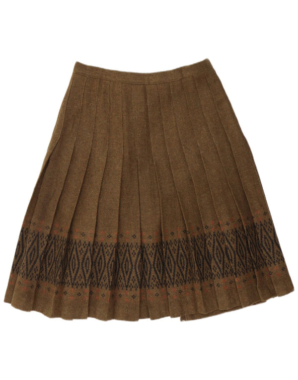 Fusta plisată Vintage W30 Medium Kaki Geometric