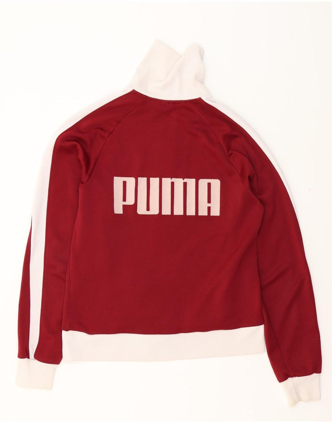 Jachetă de top cu trening grafic Puma pentru femei UK 16, mare, roșu, color block