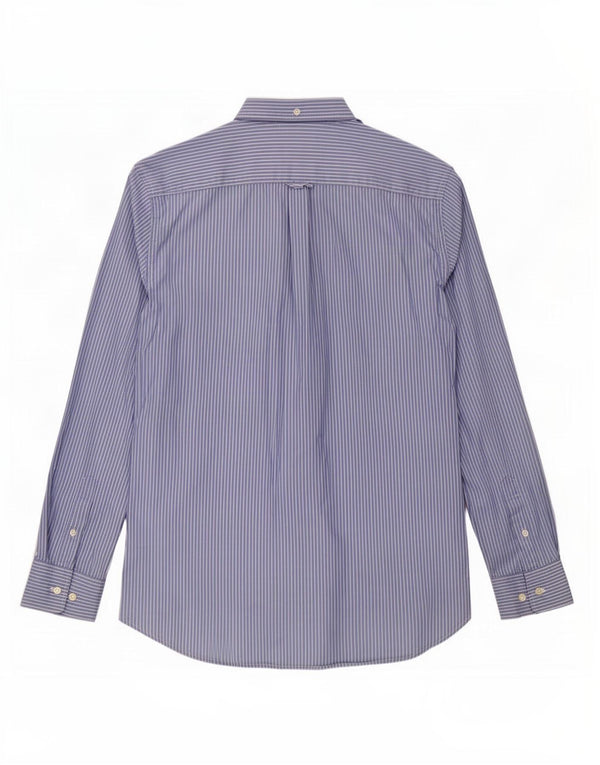 Gant Mens Regular Fit Shirt Large Blue Pinstripe Cotton