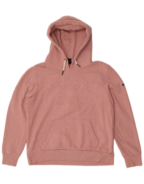Pulover Superdry pentru damă, cu grafică, UK 16, mare, roz