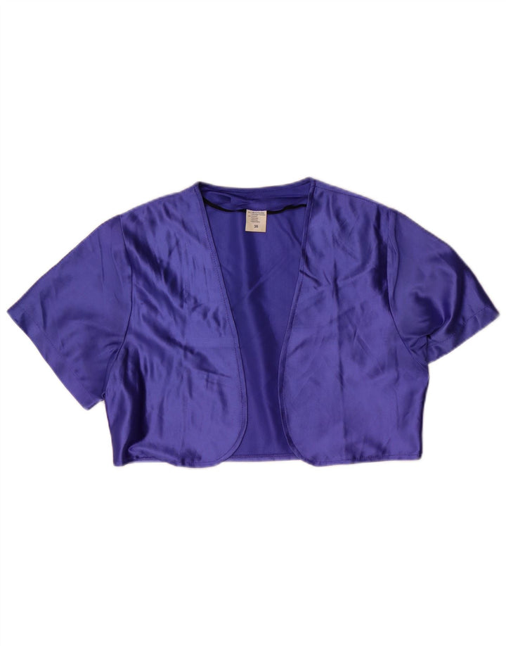 VINTAGE Womens Bolero Top EU 36 Small Purple Triacetate