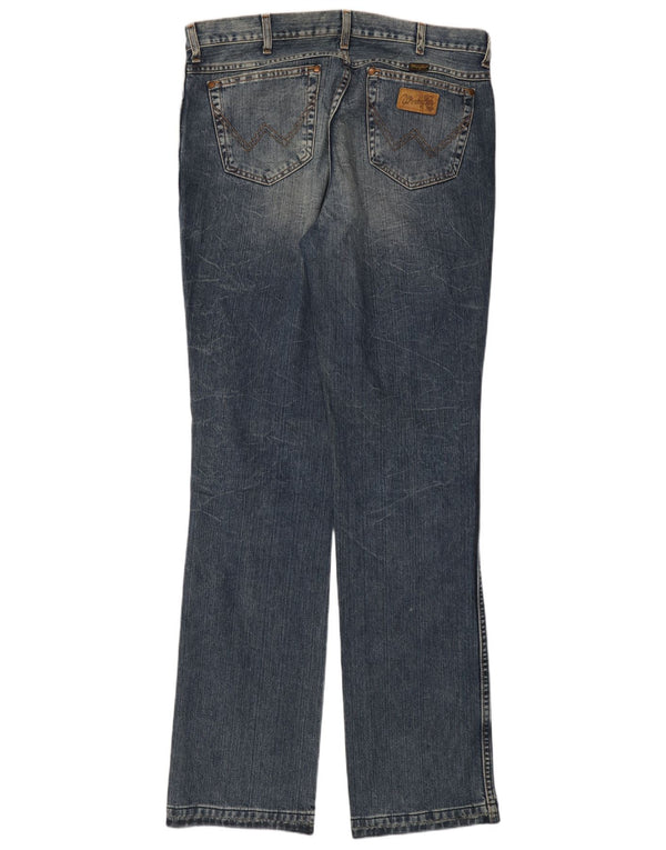 WRANGLER Mens Evolution Straight Jeans W38 L36 Blue Cotton