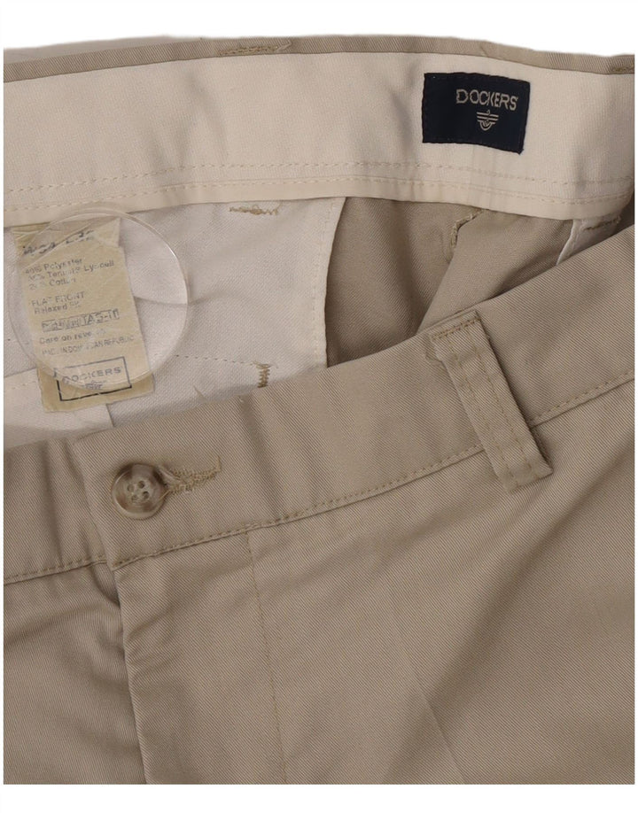 Dockers Pantaloni Chino Drepți Bărbați L34 L30 Poliester Bej
