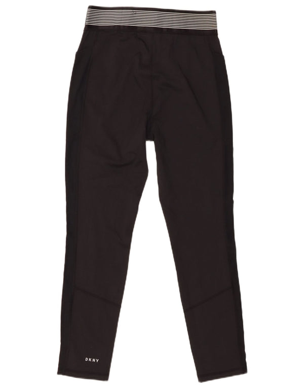 Leggings crop cu grafic pentru femei Dkny UK 12 Poliester mediu negru