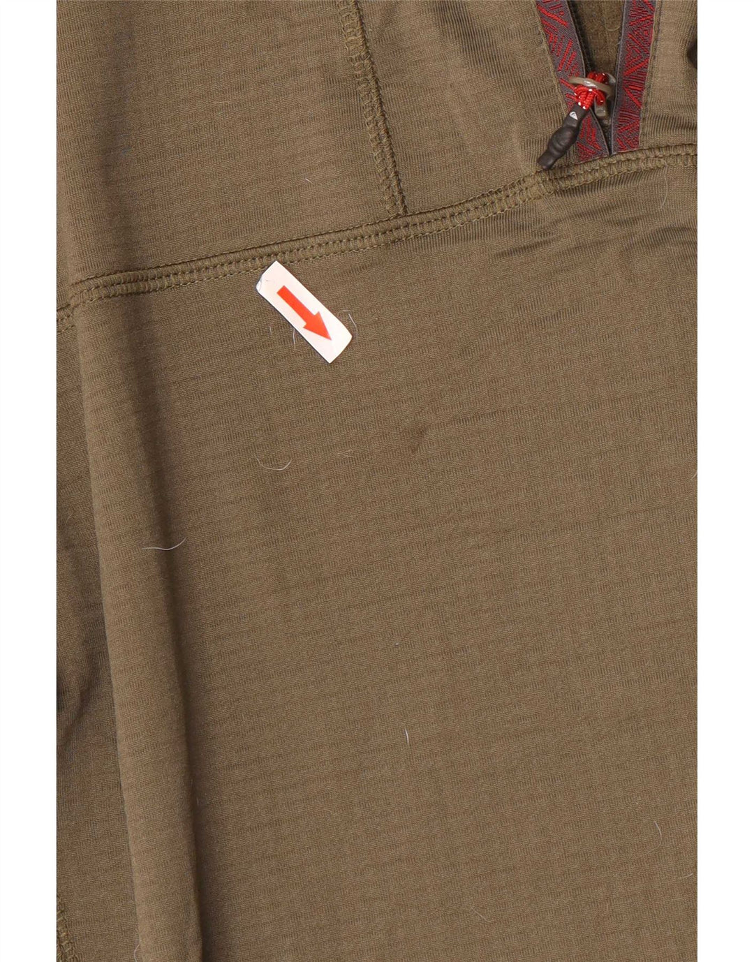 Pulover cu glugă Quiksilver pentru bărbați, cu fermoar și gât, poliester kaki mare