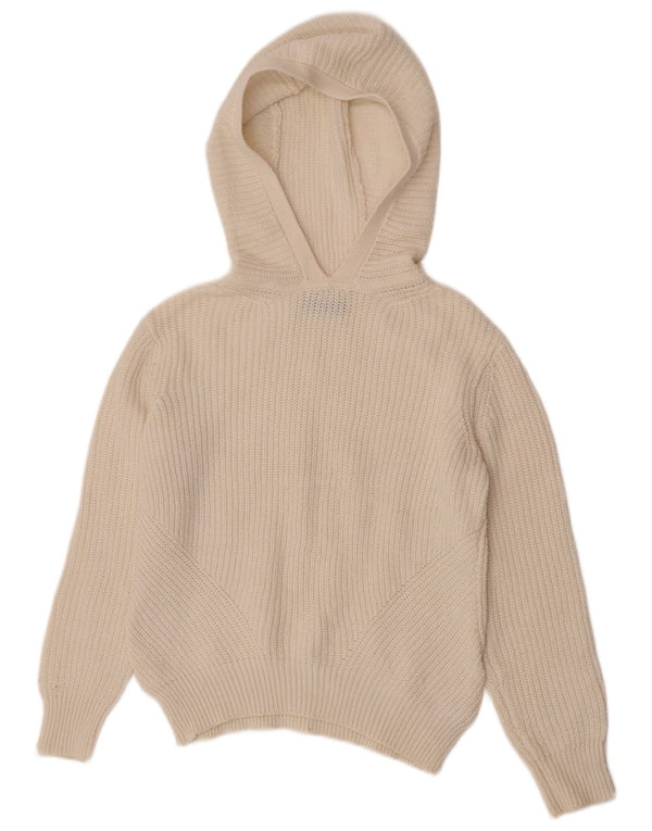 Pulover cu glugă pentru femei Marks & Spencer UK 10 Small Off White