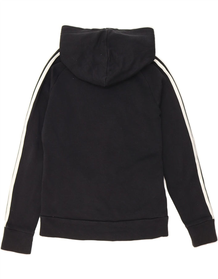 ADIDAS Boys Hoodie Jumper 11-12 Years Black Vintage Adidas and Second-Hand Adidas from Messina Hembry 