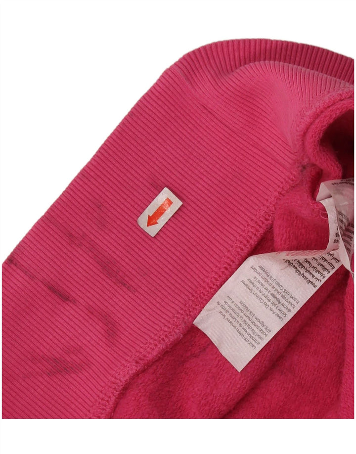 JACK WILLS Pulover supradimensionat pentru femei UK 14 Bumbac roz mediu