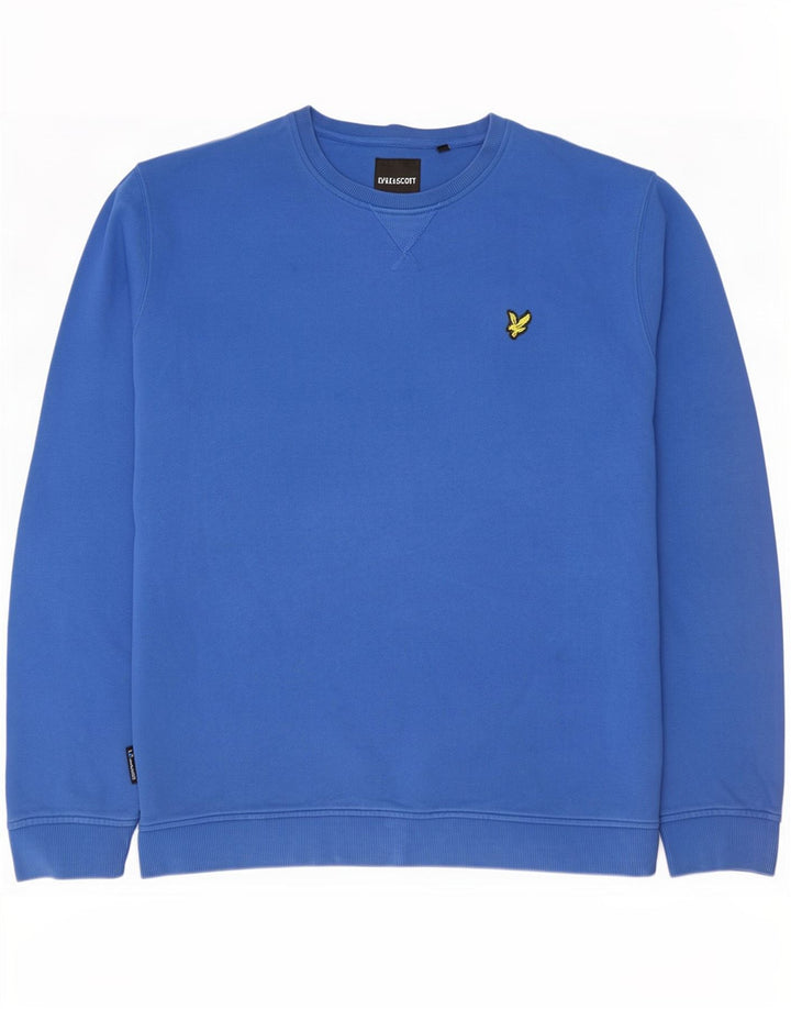 Pulover pentru bărbați Lyle & Scott, bumbac albastru 2XL
