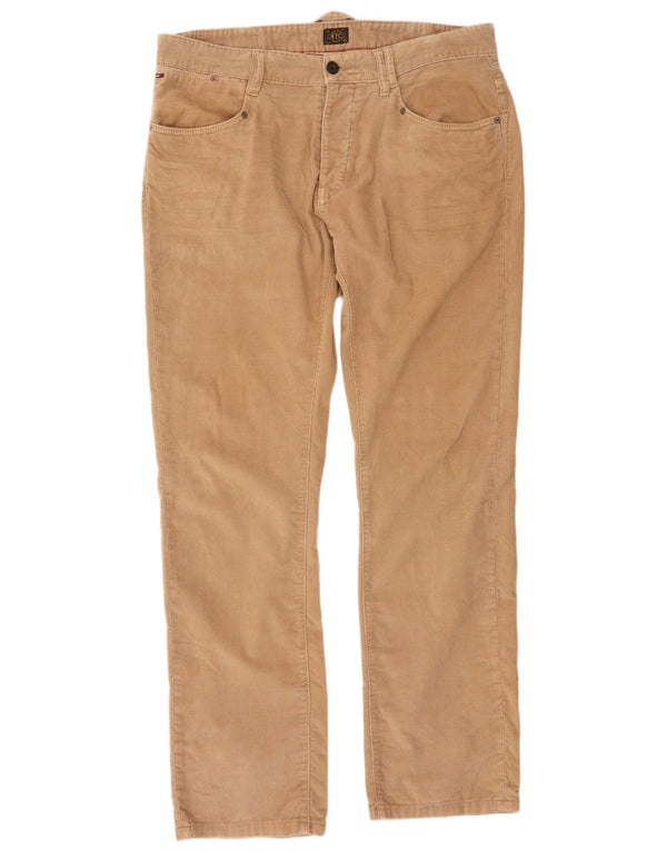 Pantaloni drepti din velur pentru bărbați Tommy Hilfiger L36 L34 bumbac bej
