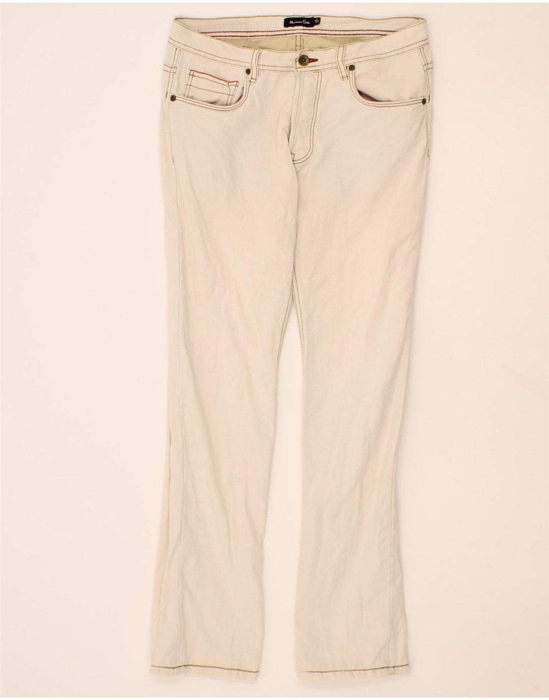 MASSIMO DUTTI Womens Slim Jeans EU 40 Medium W30 L30 Off White Cotton Vintage Massimo Dutti and Second-Hand Massimo Dutti from Messina Hembry 