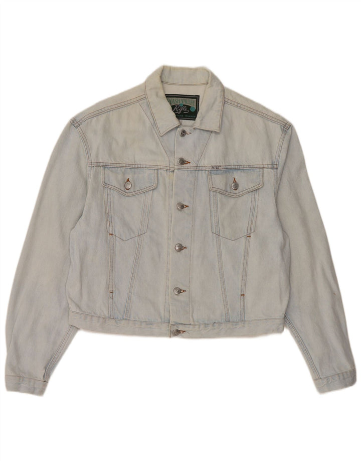 Jachetă de blugi supradimensionată pentru femei RIFLE, UK 10, bumbac albastru mic