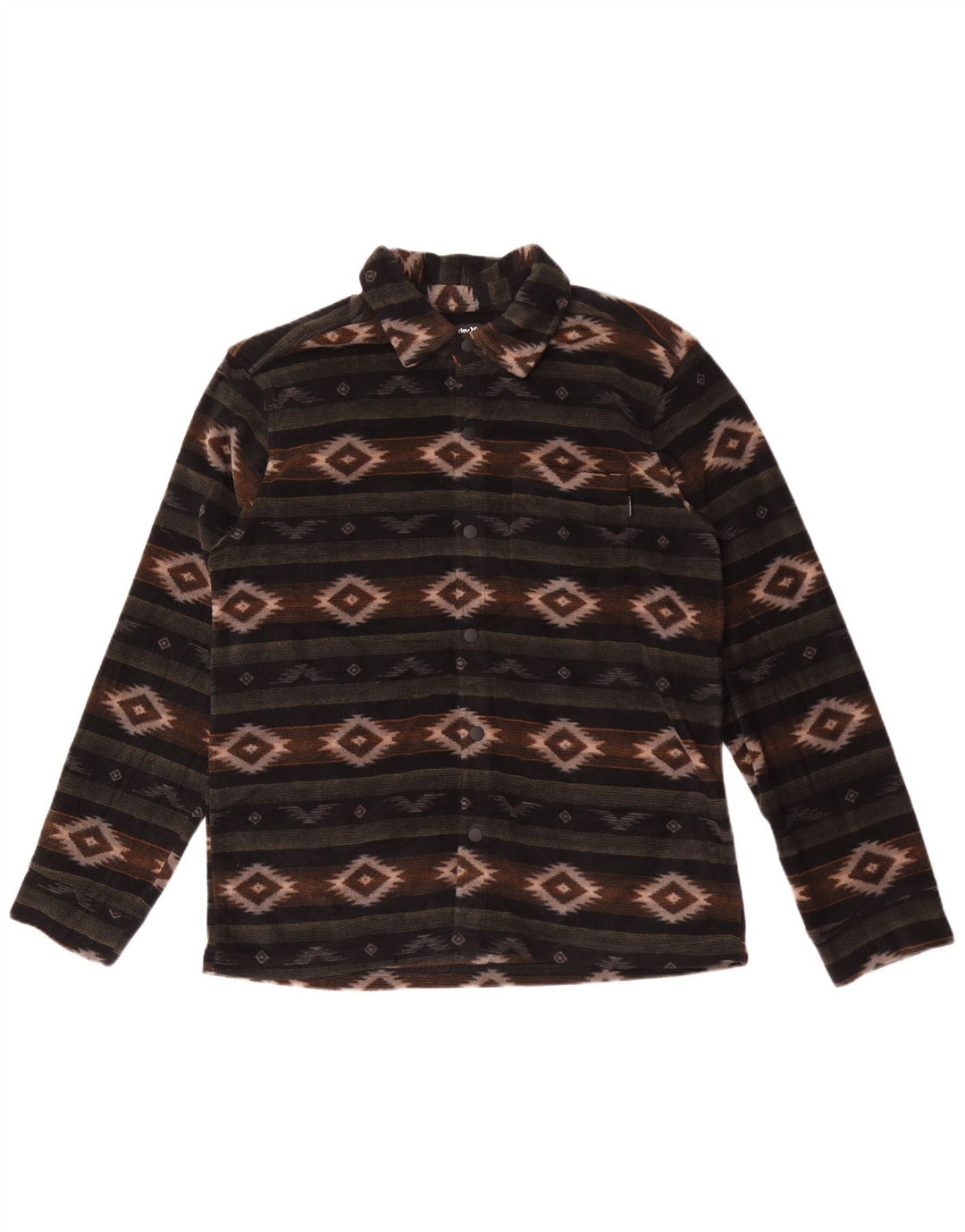 Cămașă Fleece Hurley pentru bărbați, poliester Fair Isle, multicolor, mediu