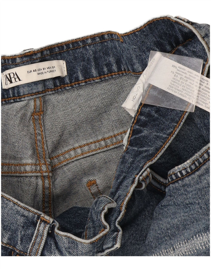 Pantaloni scurți din denim învechit pentru bărbați Zara EU 40 Medium W31 Bumbac albastru