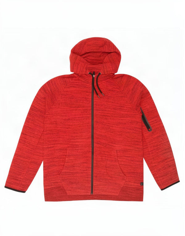 Pulover pentru bărbați Marks & Spencer, cu fermoar, 2XL, bumbac cu pături roșii