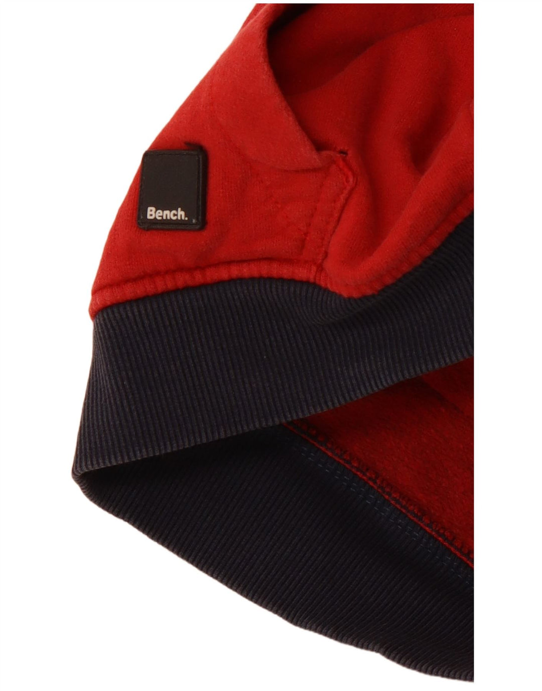 BENCH Pulover cu glugă cu grafic pentru băieți 11-12 ani, bumbac roșu