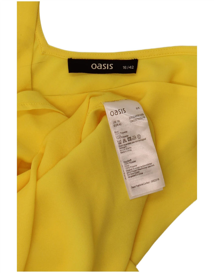 Bluză fără mâneci pentru femei Oasis UK 16 Poliester galben mare