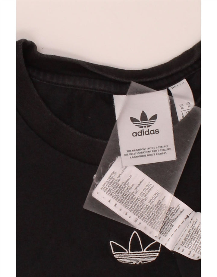 ADIDAS Mens T-Shirt Top Medium Black Cotton Vintage Adidas and Second-Hand Adidas from Messina Hembry 