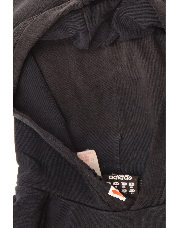 Pulover ADIDAS pentru băieți, cu grafică, 15-16 ani, negru