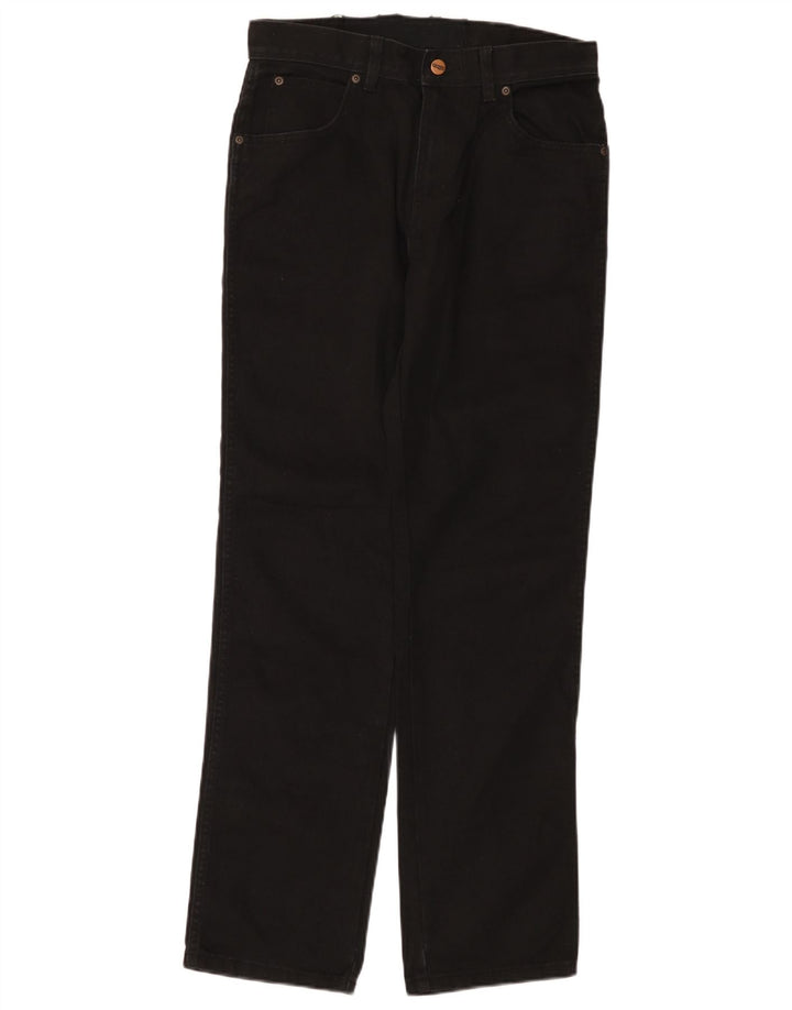 Blugi drepti pentru bărbați Wrangler W30 L32 bumbac negru