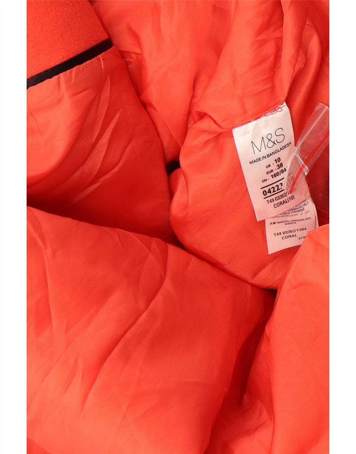 Palton pentru femei Marks & Spencer UK 10 Poliester portocaliu mic