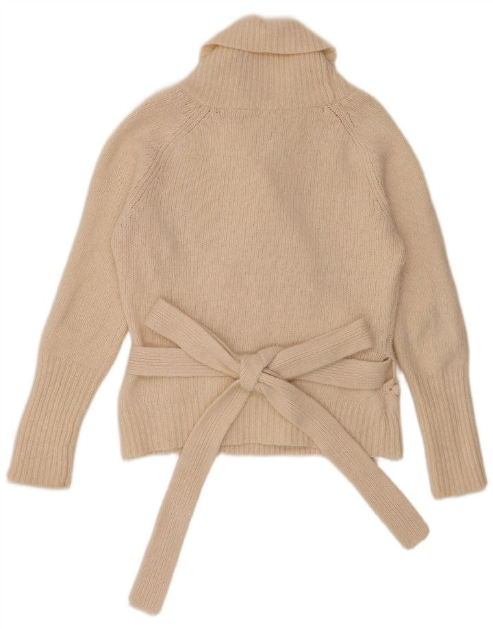 Pulover Wrap Cardigan Ted Baker pentru femei Mărimea 4 Lână mare, bej